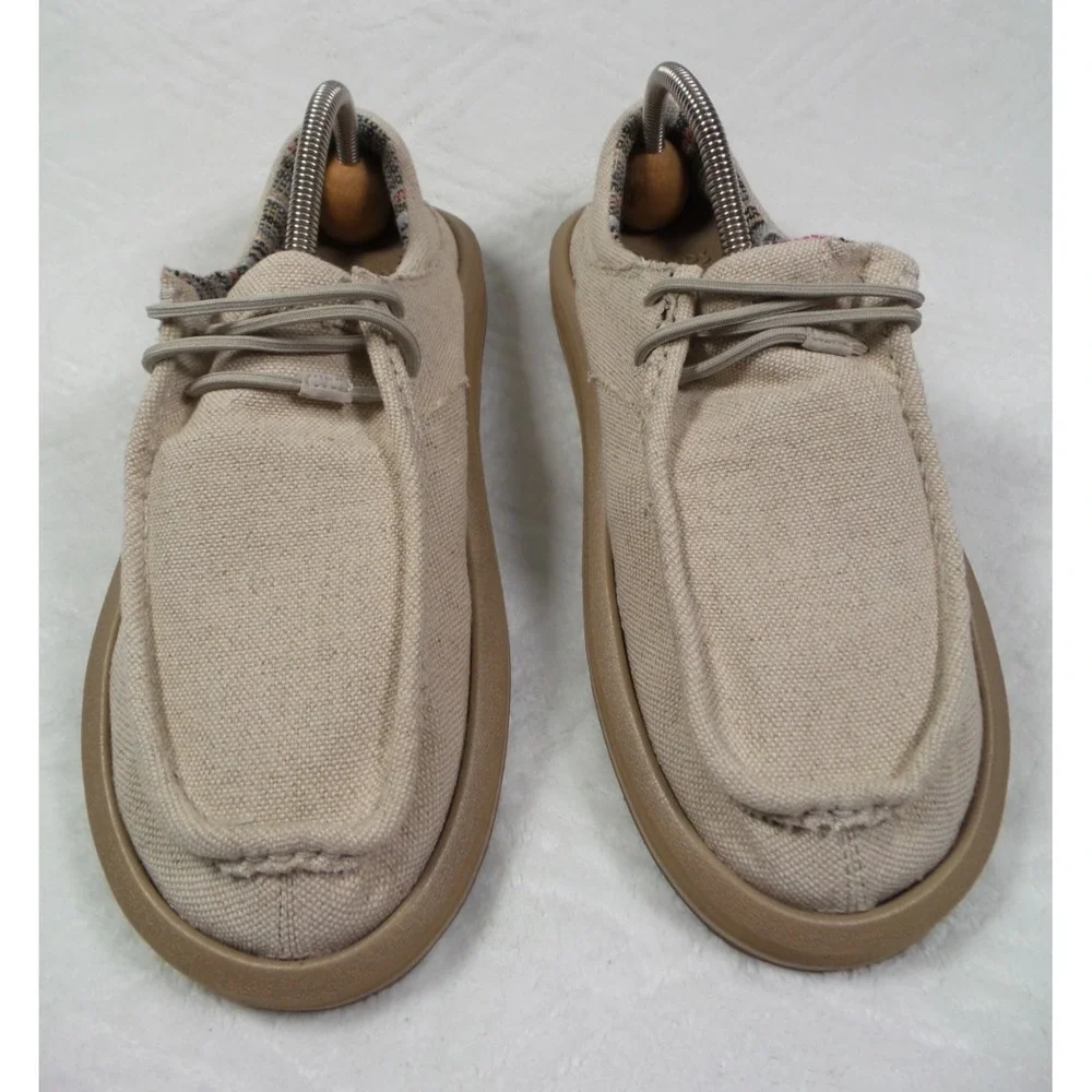 Sanuk Single Fin ST Shoes Mens Size 9 Greige Comfort Loafer Lightweight NWOB